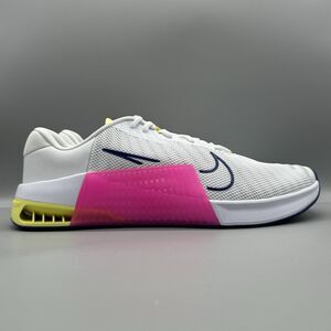 Nike Metcon 9 Men's Size 13 White Fierce Pink Deep Royal Blue Yellow DZ2617-102